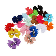 20 stuks metalen krokodillenclips met kleine strikjes, haaraccessoires voor jonge meisjes