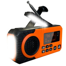 Hand Crank DAB+FM Emergency Radio with Rechargeable 5000 MAh Solar Radio with Alarm Crank Blackout Emergency