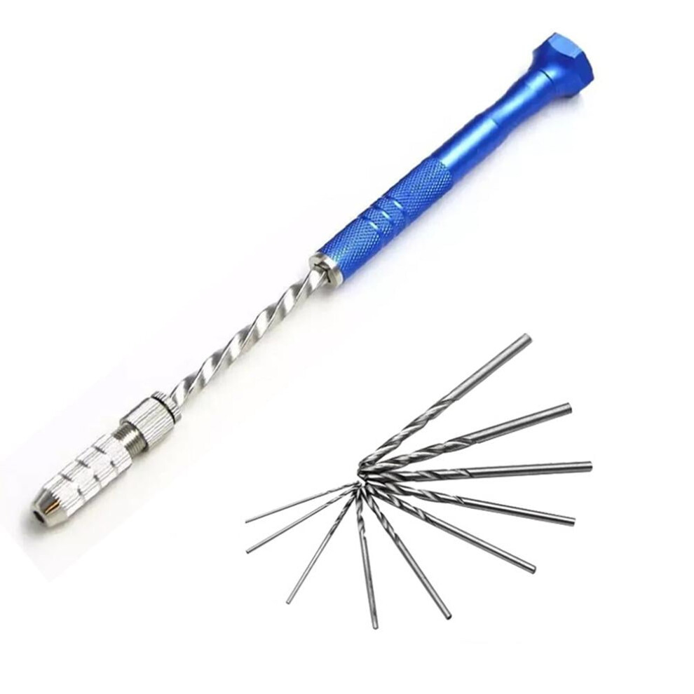 Pin Vise Hand Drill For Jewelry Making, W/ Micro Bits (0.5Â2.8Mm), Compatible With Sharp Hss Micro Mini Twist Drill Bits 9027700517585