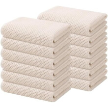 Geschirrtücher aus 100 % Baumwolle mit Waffelstruktur, 12er-Packung, 30 x 30 cm