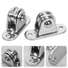 TOYMYTOY Stainless Steel Cable Pulleys Strong Load Bearing Capacity 2Sets