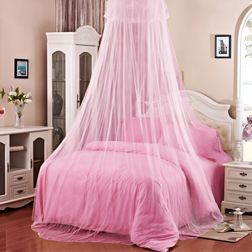 Ciel de lit rose pour filles