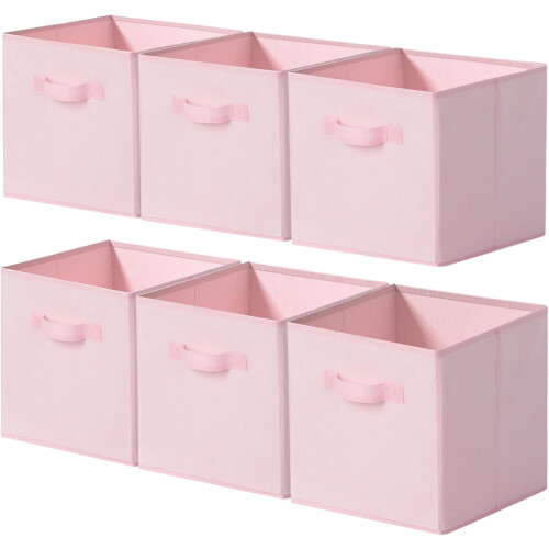 28 cm foldbare opbevaringskuber (6 stk.) lyserøde