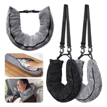 2Pack Stuffable Travel Pillow for Extra Luggage, Velvet Travel Neck Pillow with Adjustable Neck Size, Fits About Travel