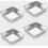 8" Square Stainless Steel Baking Pan Set of 4 1