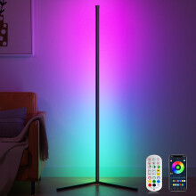 Smart RGB Floor Lamp with APP/Remote, 16M Colors, Music Sync, Timer, Compatible with Bedroom/Living Room/Gaming Room