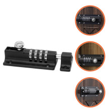 FRCOLOR 1Pack Sliding Bolt Lock Stainless Steel Black for Wooden Doors