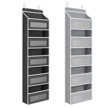 5 Shelf Hanging Door Storage Organizer with 5 Large Pockets Anti Tilt for Bedroom Bathroom Closet Door Organizer 2pc