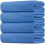 Blue Waffle Bath Towels 4-Pack 30x60 in 1