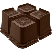 Bed Risers 5 Inch Heavy Duty, Furniture Risers for Bed Desk Table Sofa Couch,Oversized Bed Lifts Risers,Support up to 5000 Lbs(8 Pack Brown)