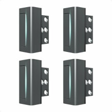 4-Pack Door Reinforcement Locks, Childproof Latch Stopper for Front Door Top Inside, Aluminum – Compatible with Standard Doors