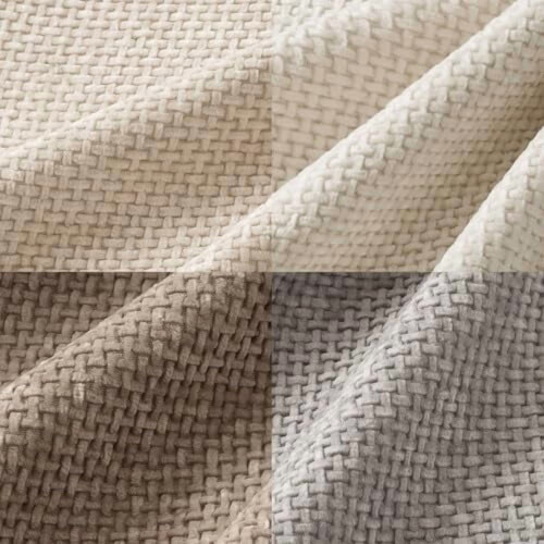 Christmas Throw Pillow Covers Beige Brown Chenille 4-Pack 1
