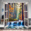 Forest Waterfall Shower Curtain Autumn Jungle Design 1