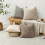 Christmas Throw Pillow Covers Beige Brown Chenille 4-Pack 4