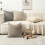 Christmas Throw Pillow Covers Beige Brown Chenille 4-Pack 5