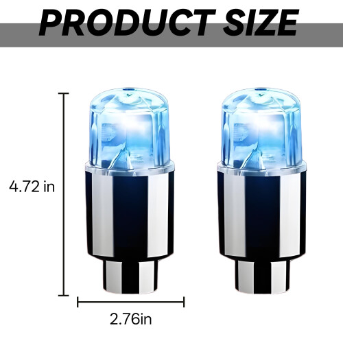 Blå LED-cykelventillampor 2-pack 1