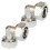 2 PCS 3/4" Brass-Nickel Plated Equal Elbow Fittings for Compressed Air  Systems 1