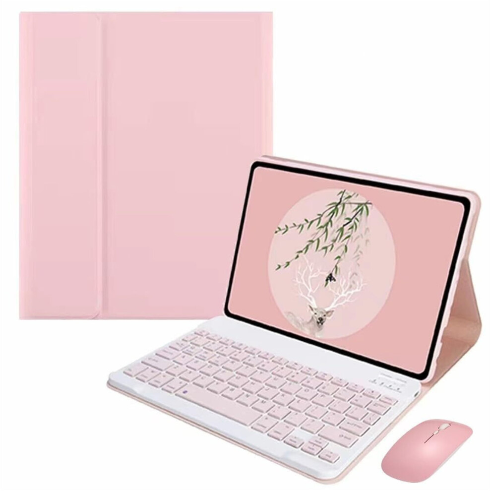 Keyboard Case Mouse Compatible With Xiaomi Redmi Pad Se 11" Detachable Cute Color Keyboard Case With Bluetooth Mouse, Pink 9422877795598