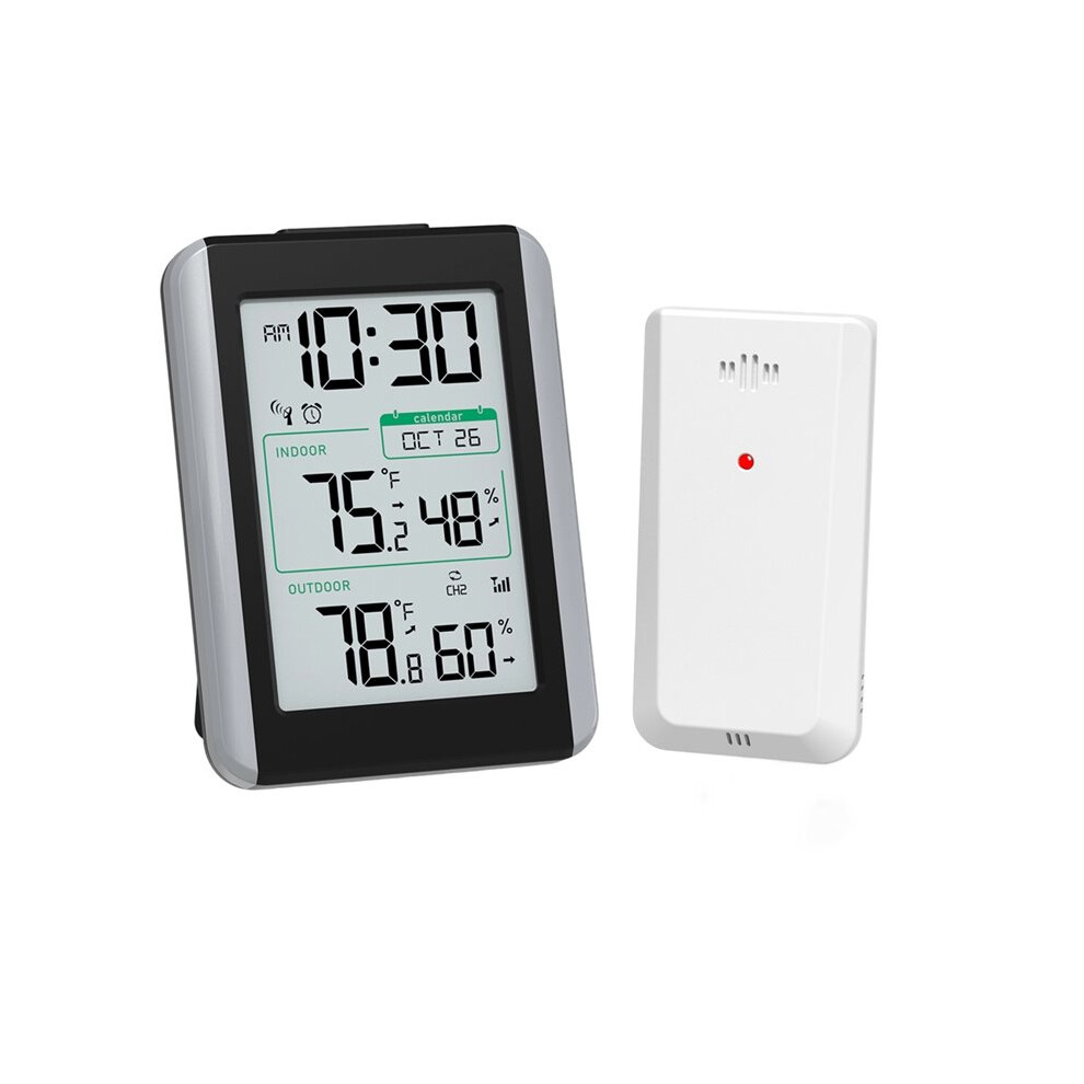Digital Thermometer Weather Station Rf Sensor Weather Clock Electronic Temperature Humidity Gauge Meter Monitor 6033201938432