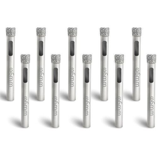 20pcs 1/4 "/6mm Glass Hole Opener Ceramic Tile Drilling Drill Bit Handheld Electric Drill Hole Drill Bit 1