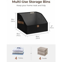 Natural Fibre Trapezoid Storage Bins 3-Pack