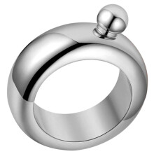 3,5 Oz Metallarmbandsliknande Hipflask Lämplig för Whisky och Vodka för Förvaring Av Whisky och Vintillbehör RundChic Hipflask