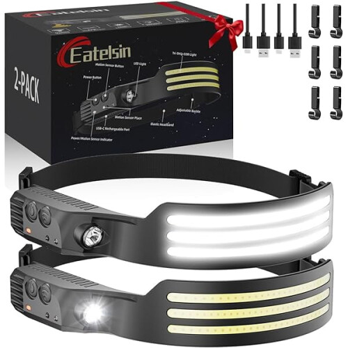 ZCHeadlamp Rechargeable COB Headlamp 230 Motion Sensor 2