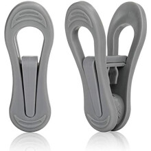 Grey Plastic Hanger Clips – 50 Pack, Multi-Use for