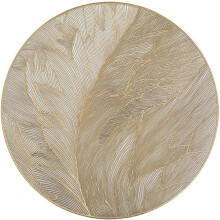 15 Inch Round Leaf-Textured Placemat