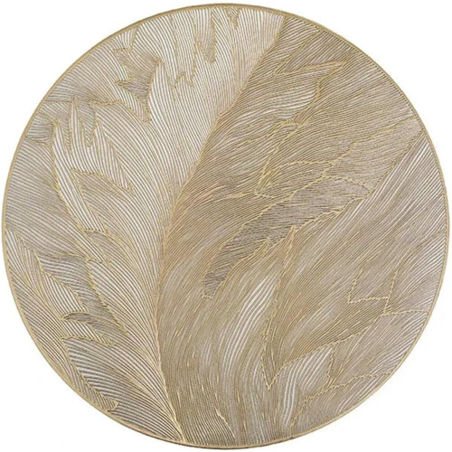 15 Inch Round Leaf-Textured Placemat