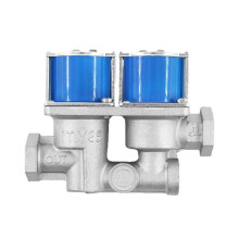 Universal Solenoid Valve Double Solenoid Valve 24V for Gas Oven with Internal Thread Adapters Repair Parts