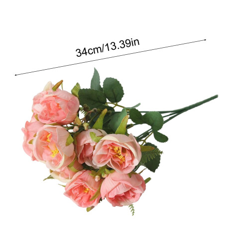 Buchet de trandafiri artificiali cu mai multe capete, 34 cm 2