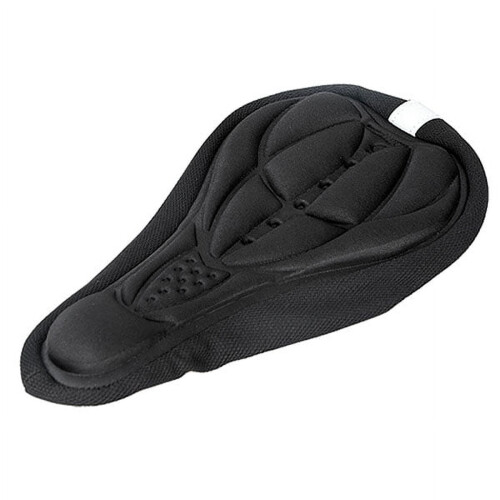3D Memory Foam Cykelsædebetræk – Sort, 29x17cm