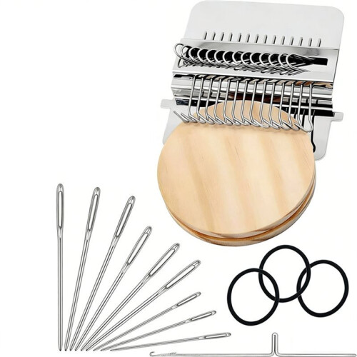 Knit Patch Kit Darning Loom,  Portable Weaving Tool for Mending Jeans, Socks, and Clothes
