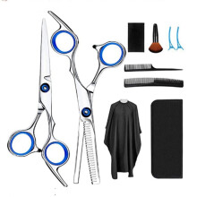 10pcs Hair Cutting Scissors Kit – Stainless Steel, Comfortable Grip, Portable Thinning Scissors for Home & Salon