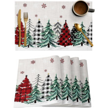 Cotton-Linen Placemats Set of 4, 13x19 in