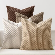 Fodere per cuscini decorativi a righe in stile boho, in velluto a coste, 4 pezzi, 45x45 cm