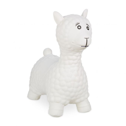 Lama animal rebondissant en blanc crème 1