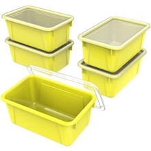 Plastic Classroom Storage Bin with Non-Snap Lid, 12.2 x 7.8