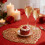 Heart-Shaped PVC Table Mat 38cm Gold 1