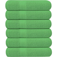 6-Pack 27x54" 100% Cotton Bath Towels Light Green