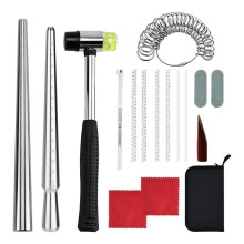 Ring Sizer Measuring Tool,Steel Ring Mandrel for Ring Making,Ring Sizer Mandrel,Ring Size Measuring Tool Set