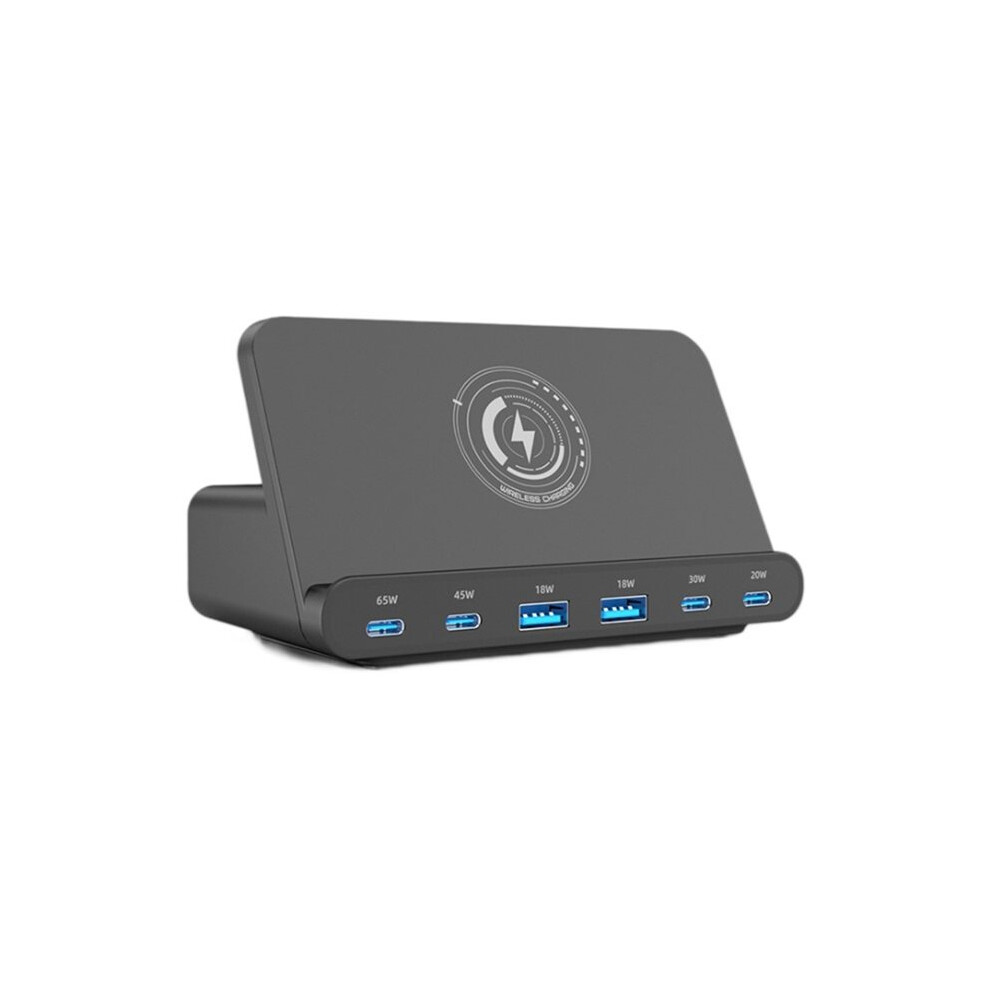 160W Usb Charging Station Wireless Charging 65W Pd Pps 45W Gan Charger Quick Charger For Laptop Tablet 15 Eu Plug Black 4712204562180