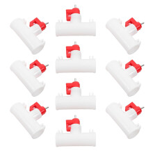 10-Pack Automatic Chicken Waterer with Dual- Valve, Reusable Poultry Drinking Fountain for Chickens