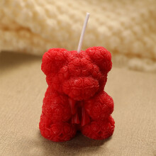 Bougie d'aromathérapie Rose Bear, petite, rouge