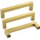 Gold Cabinet Pulls and Knobs 5 Pack 3.75 Inch Spacing 1