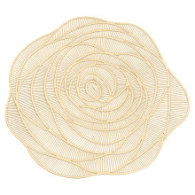 Rose Pattern Round Vinyl Placemat 15 Inch