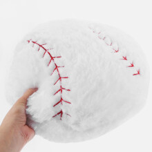 Fehér plüss baseball párna 45x45cm