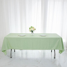 Polyester Rectangular Tablecloth 60 x 126 in Sage Green