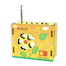 FM Radio Model Decorative DIY Toy Wooden Science Experiment Kit for Kids Science Learning Puzzle Experiment